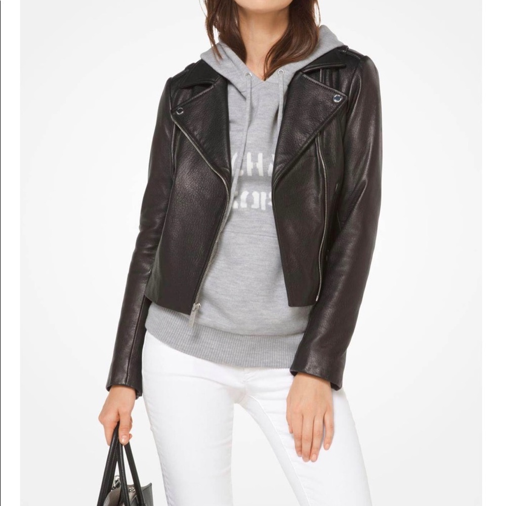 Michael Kors Moto Jacket in Black (Large)